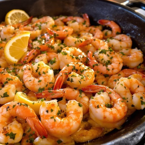 Sauteed Shrimp with Oregano and Lemon
