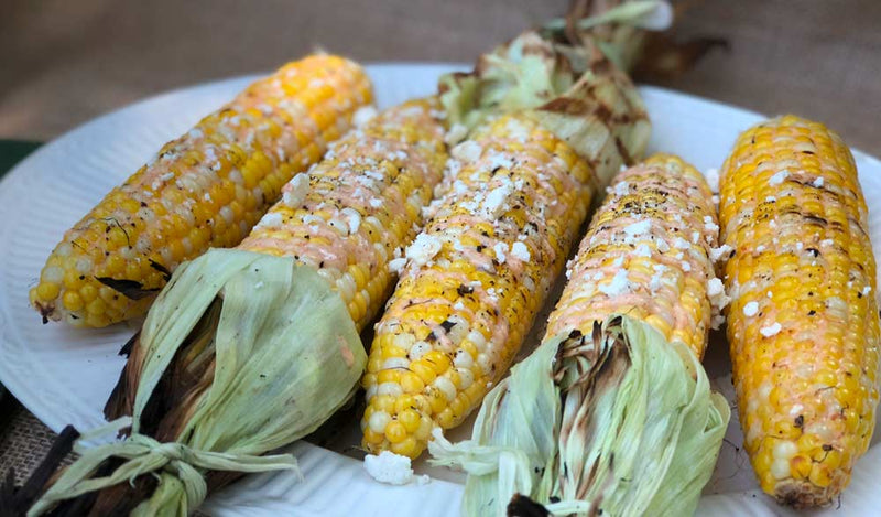 Grilled Street Corn with Lime Crema