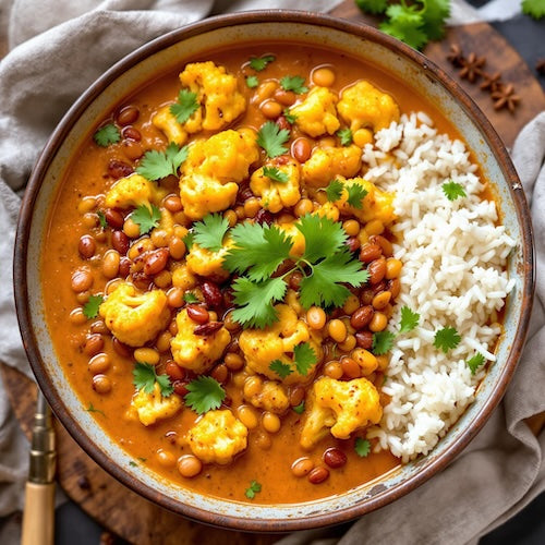 Cauliflower Dal with Paanch Phoran