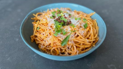 Pasta with Garlic and Chili Crisp
