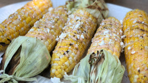 Grilled Street Corn with Lime Crema